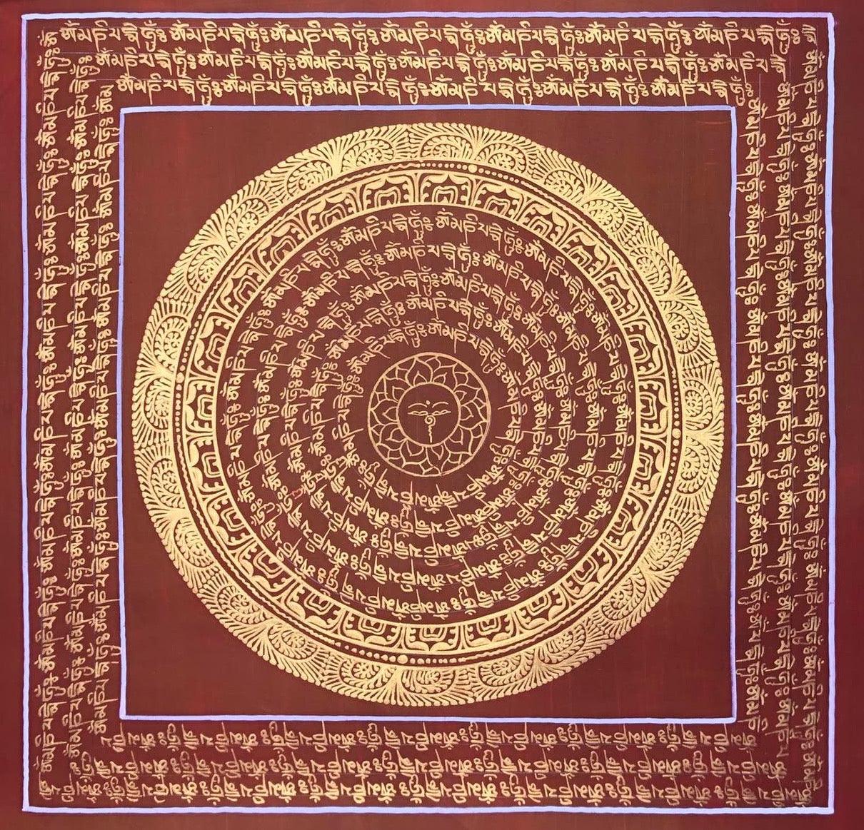 OM Mandala Thangka Art for wall hanging