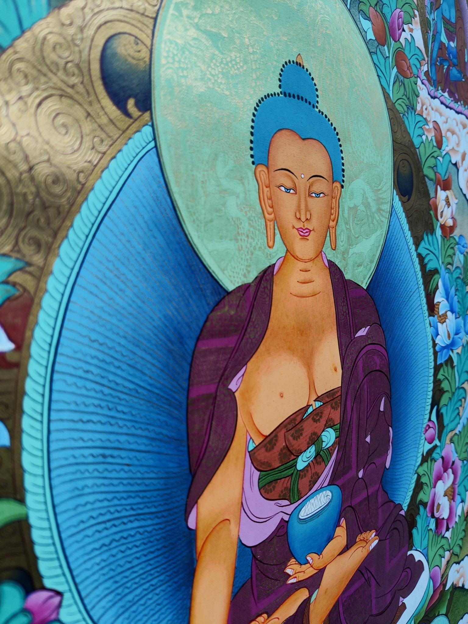 Beautiful Thangka Painting of Shakyamuni Buddha