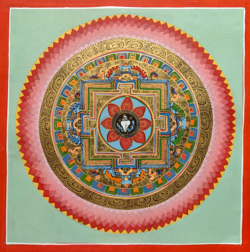 Tibetan Hand Painted Mandala