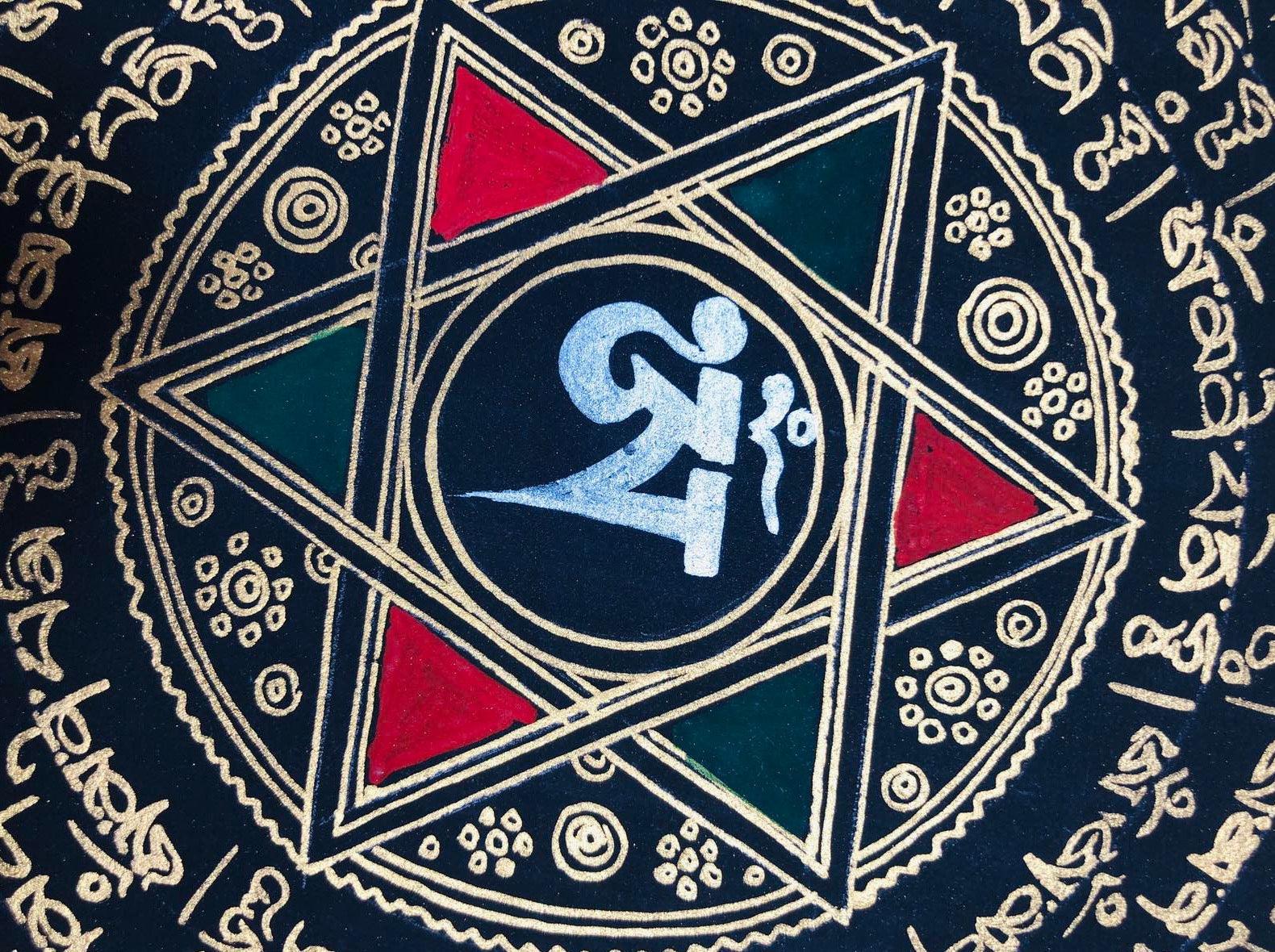 OM Mandala Thangka art for wall hanging