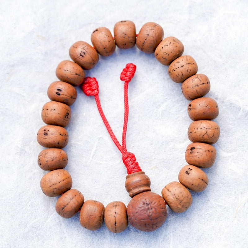 Meditation and Calming Bodhi Bead Bracelet - Natural seed Bracelet with hand strung together from Kavre, Nepal