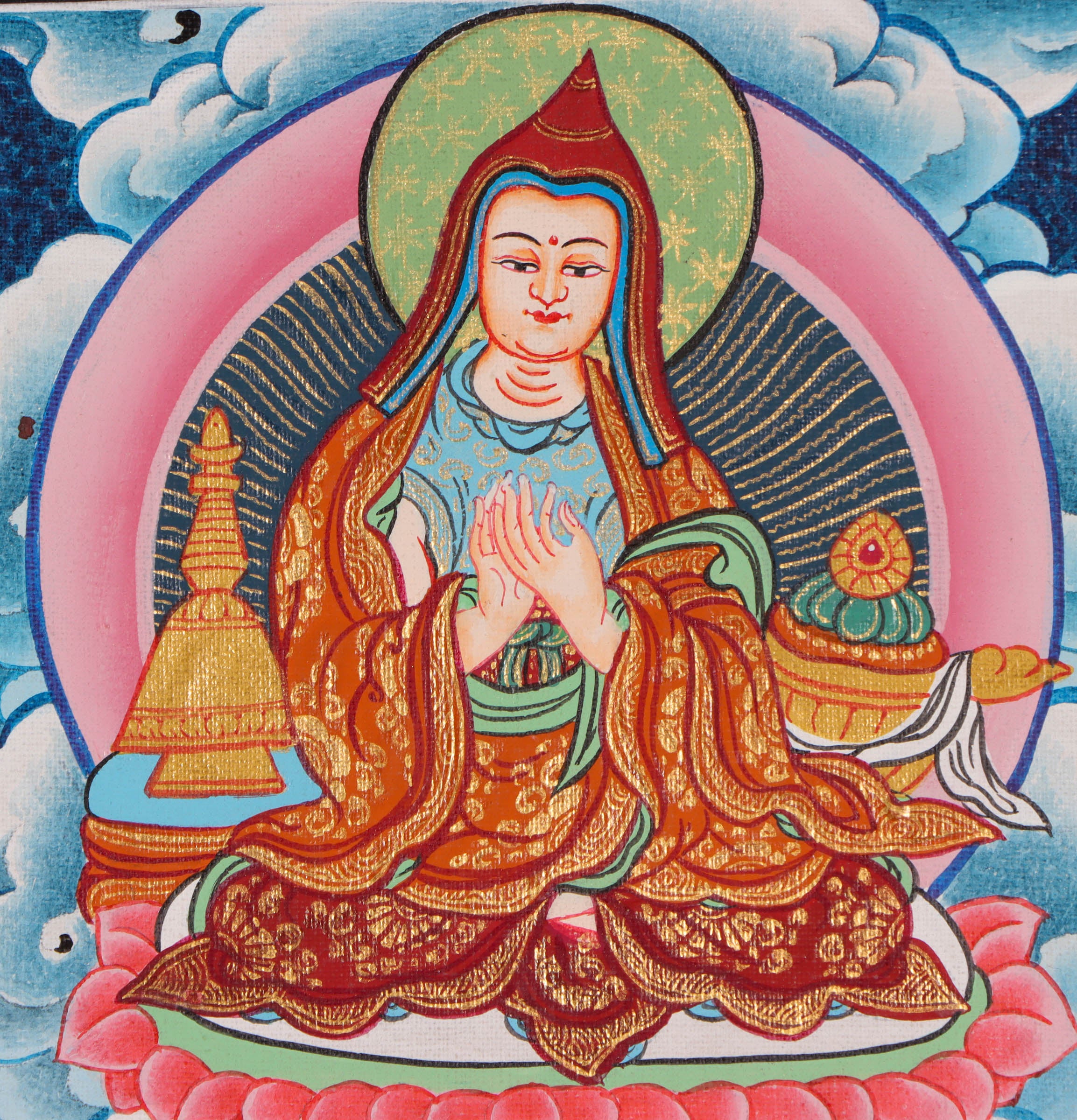 Chengresi Thangka - Handpainted by skillful artisan - Himalayas Shopa