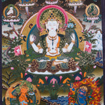Chengresi (Bodhisattva) Thangka Painting - Himalayas Shop
