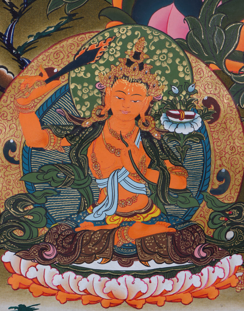 Chengresi (Bodhisattva) Thangka Painting - Himalayas Shop