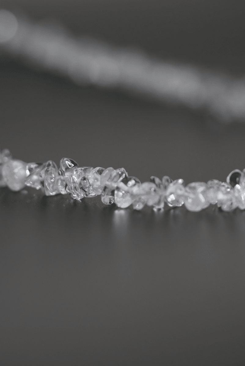 Clear crystal chips necklace for cleansing negative energy