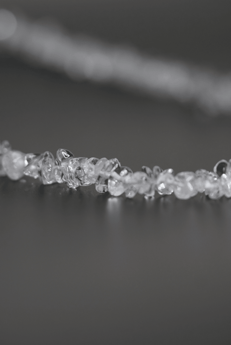 Clear crystal chips necklace for cleansing negative energy