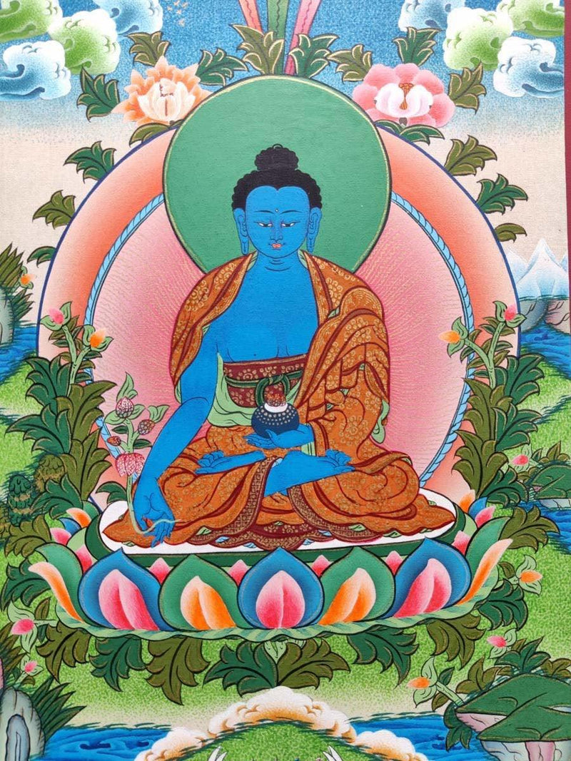 Thangka Art of Medicine Buddha - Himalayas Shop