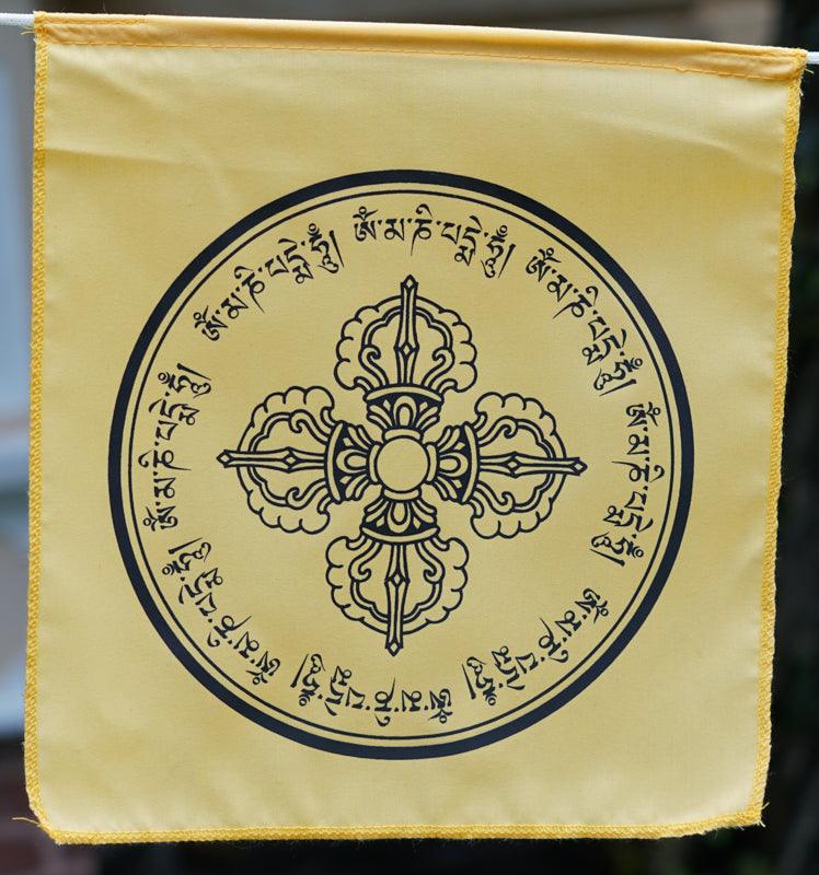 Yellow Double Dorje Prayer Flag