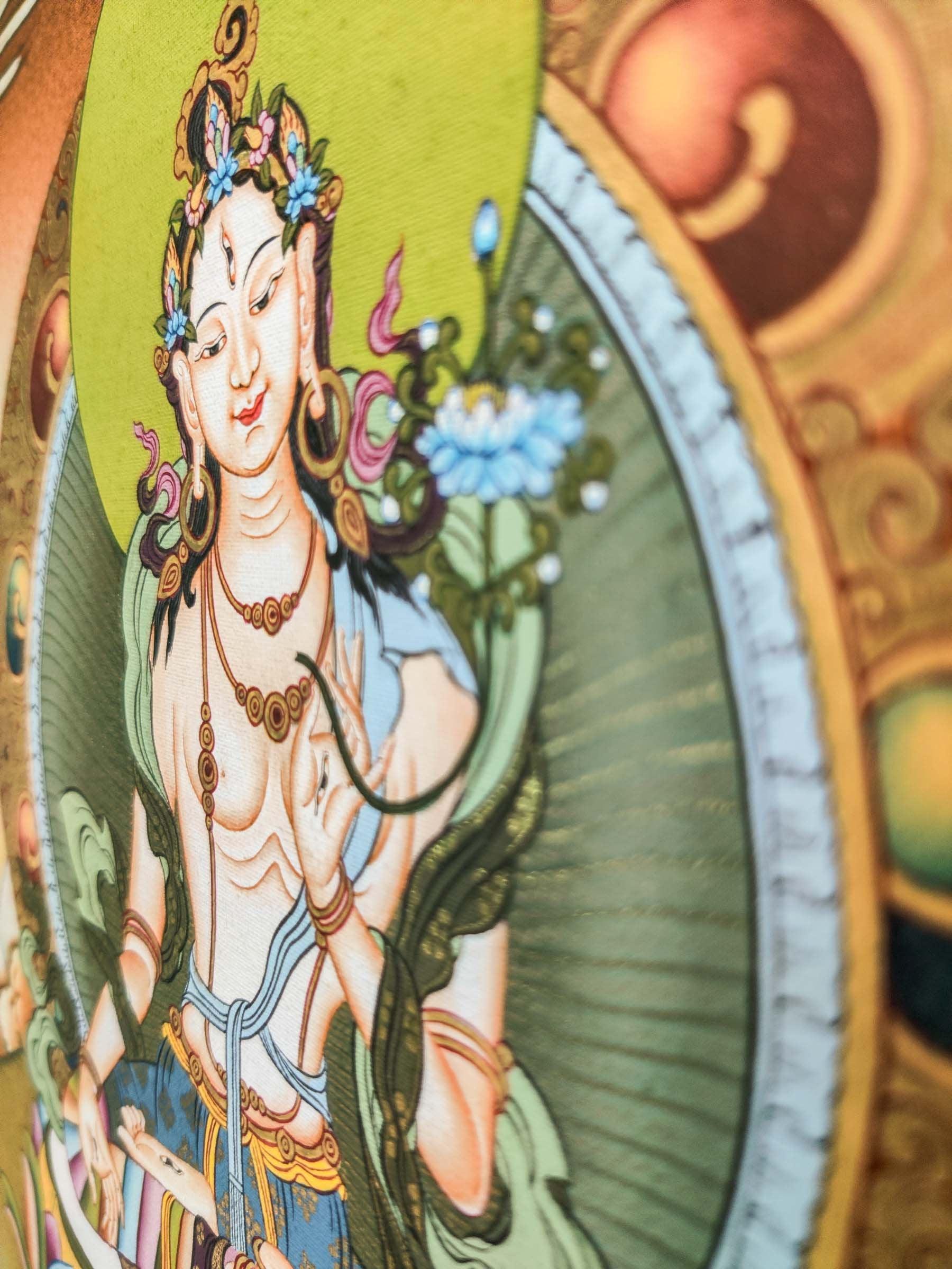 White Tara - Dolma Thangka Painting
