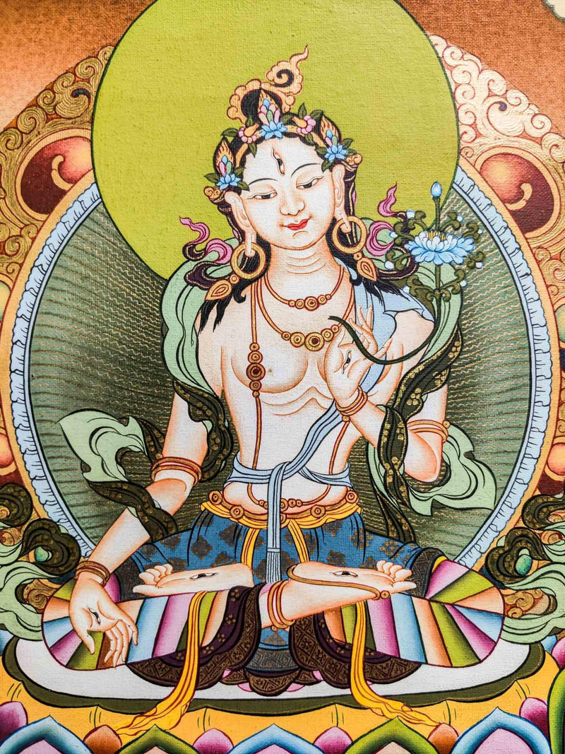 White Tara - Dolma Thangka Painting