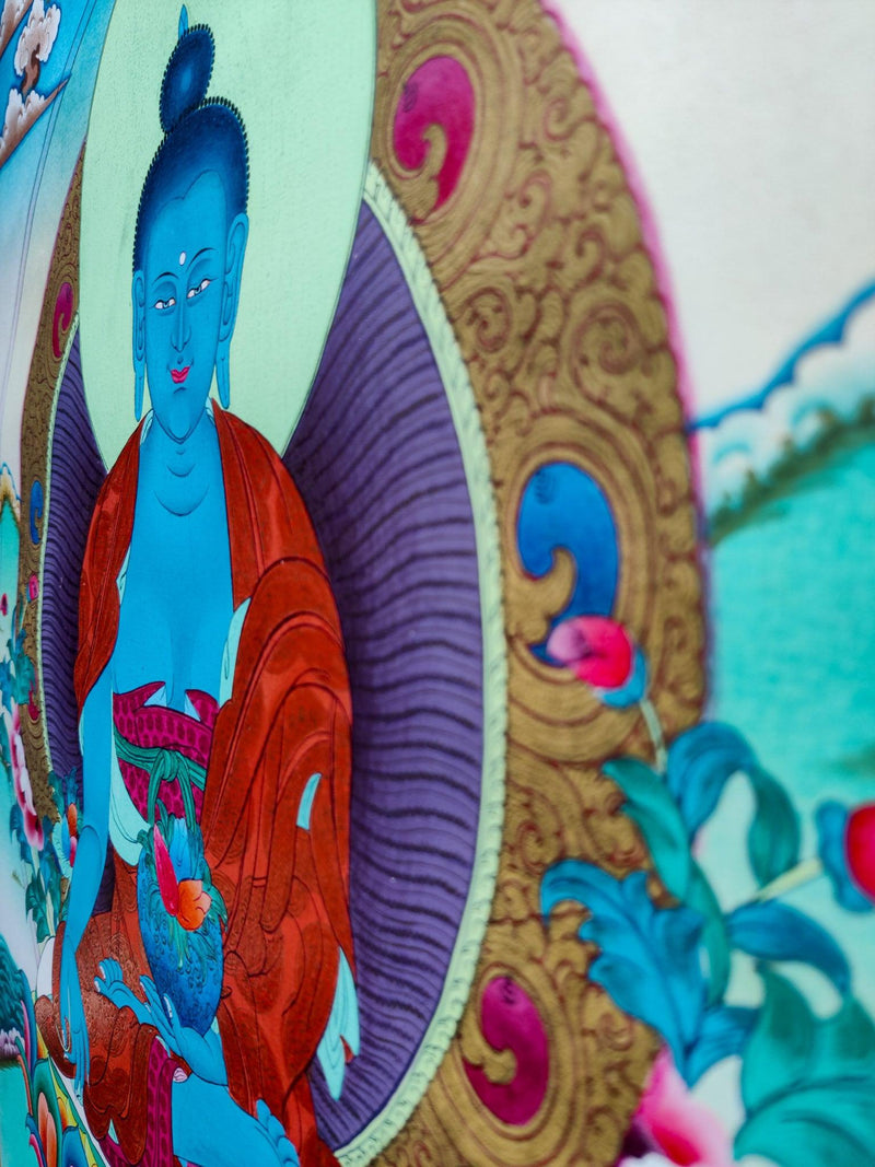 Blue Healing Buddha (Bhaisajyaguru Art)