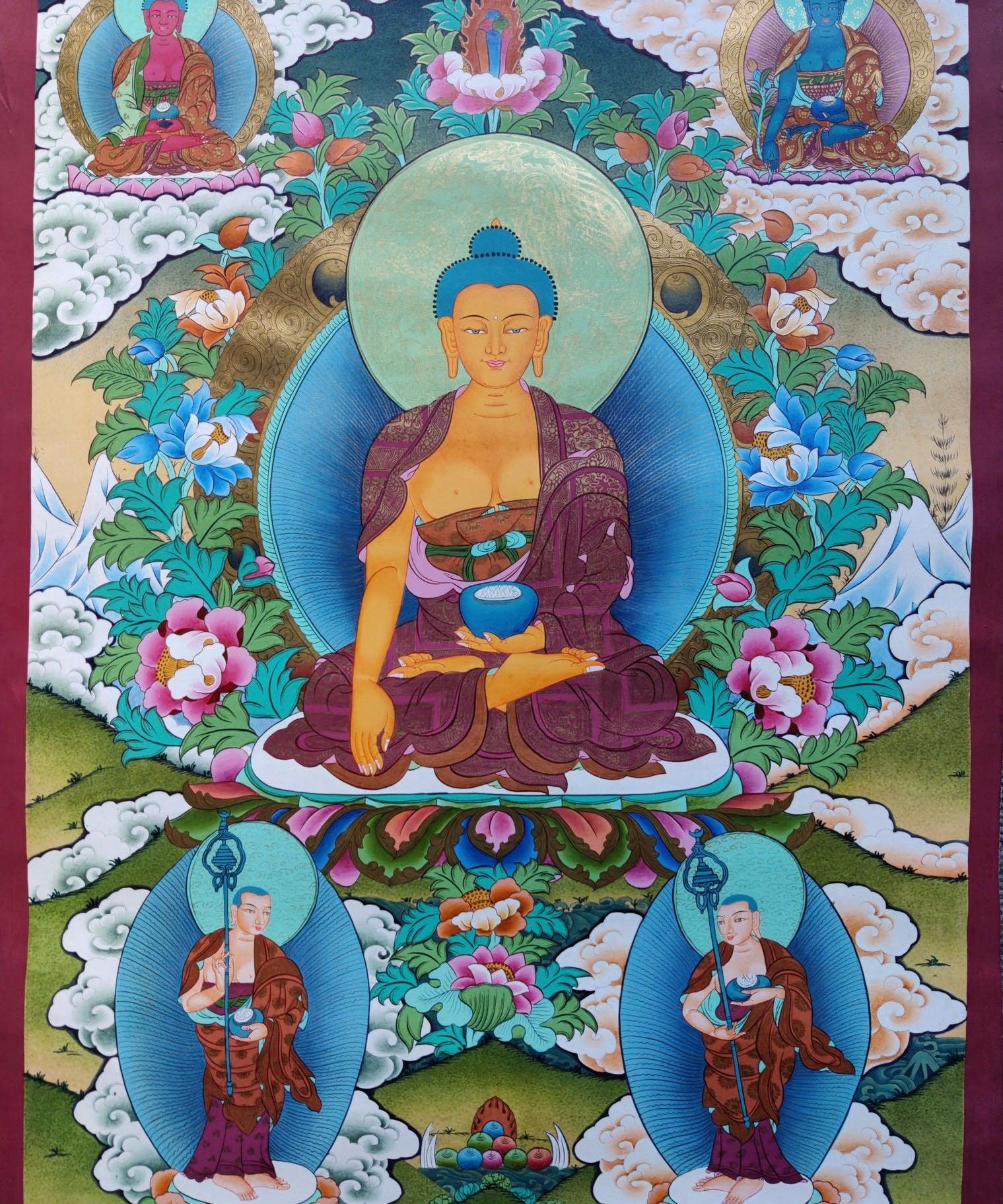 Beautiful Thangka Painting of Shakyamuni Buddha
