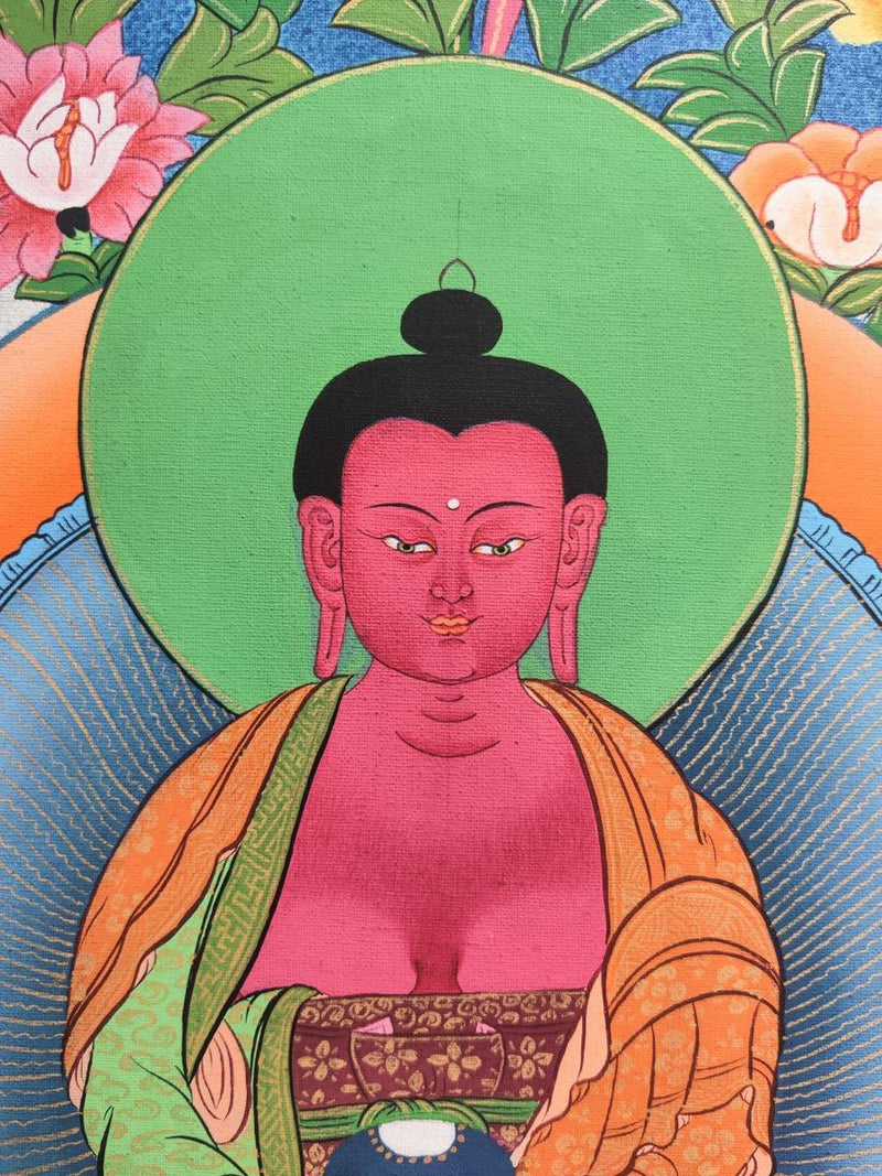 Handmade Amitabha Buddha Thangka Painting - Himalayas Shop