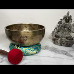 Handmade Tibetan Full Moon Singing Bowl from Himalayas 