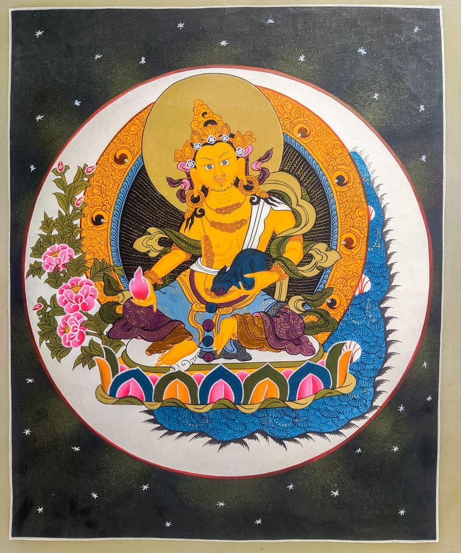 Kuber Thangka Painting - Himalayas Shop