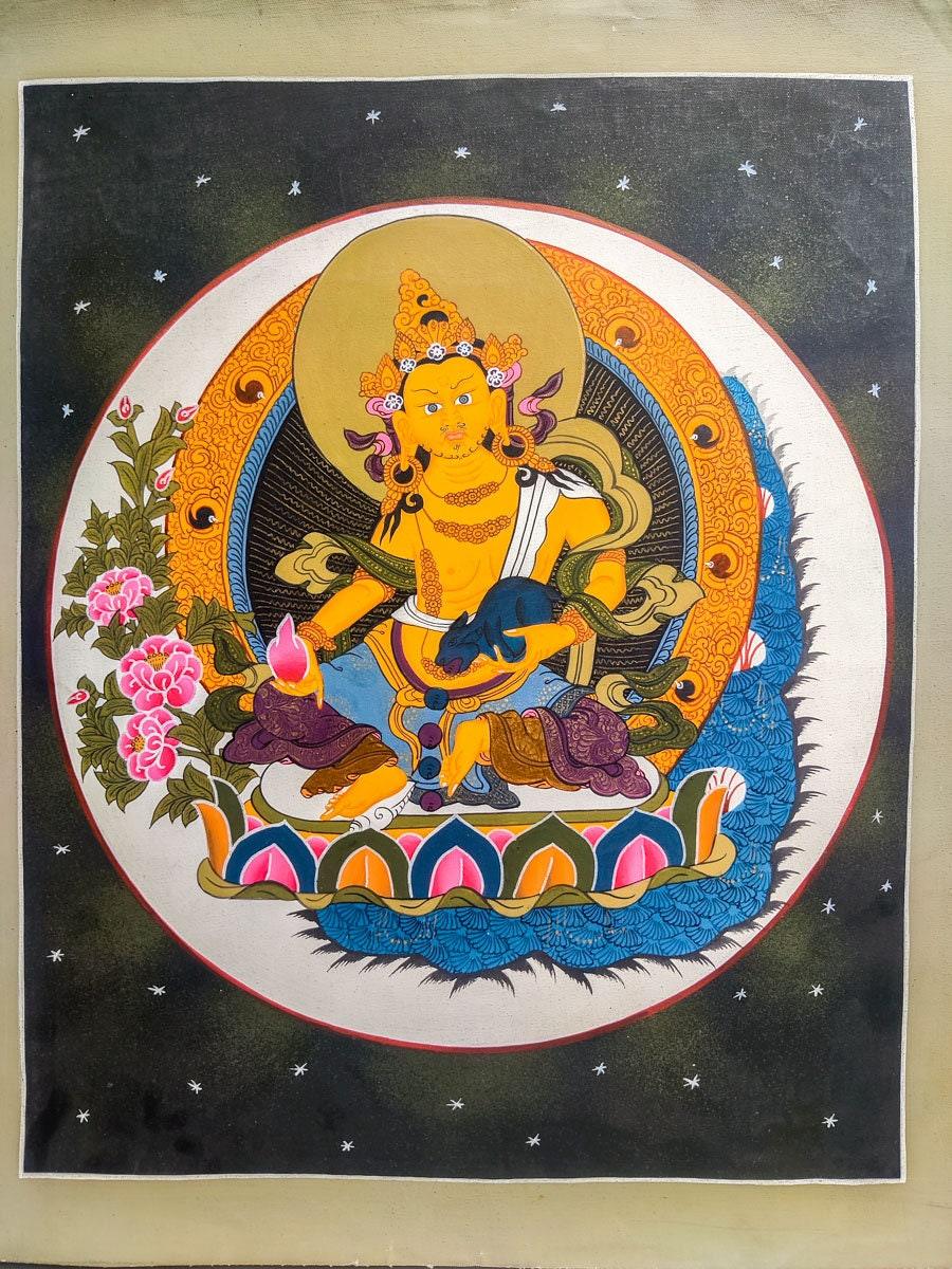Kuber Thangka Painting - Himalayas Shop
