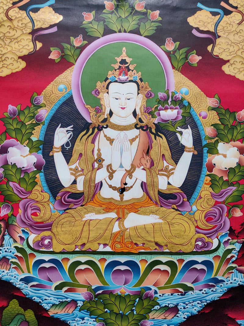Genuine Chenrezig Thangka