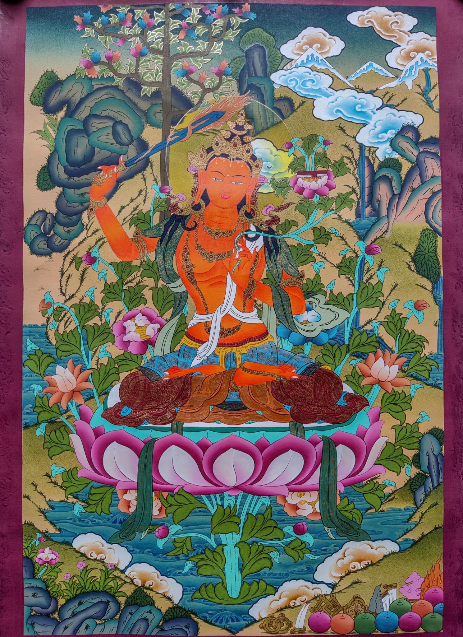Manjushri  Thangka Art