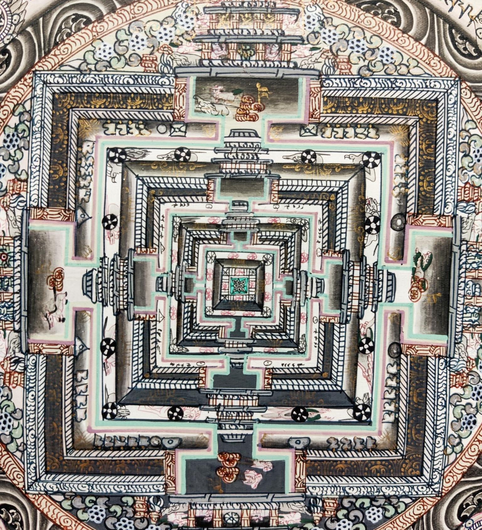 Master Quality Kalachakra Mandala Thangka Art 