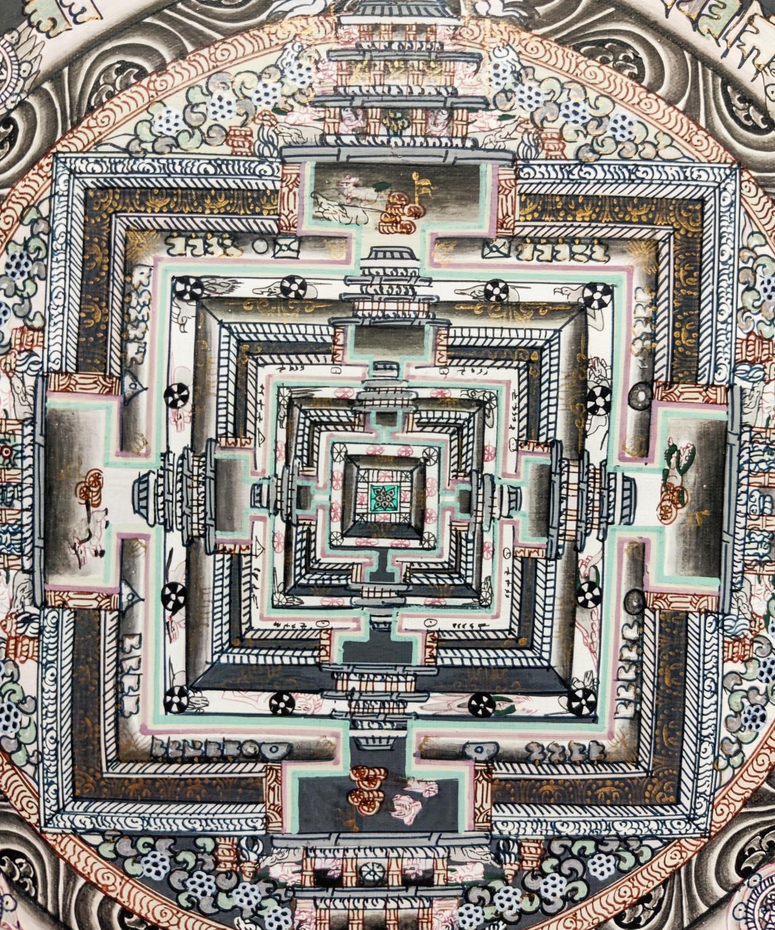 Master Quality Kalachakra Mandala Thangka Art 