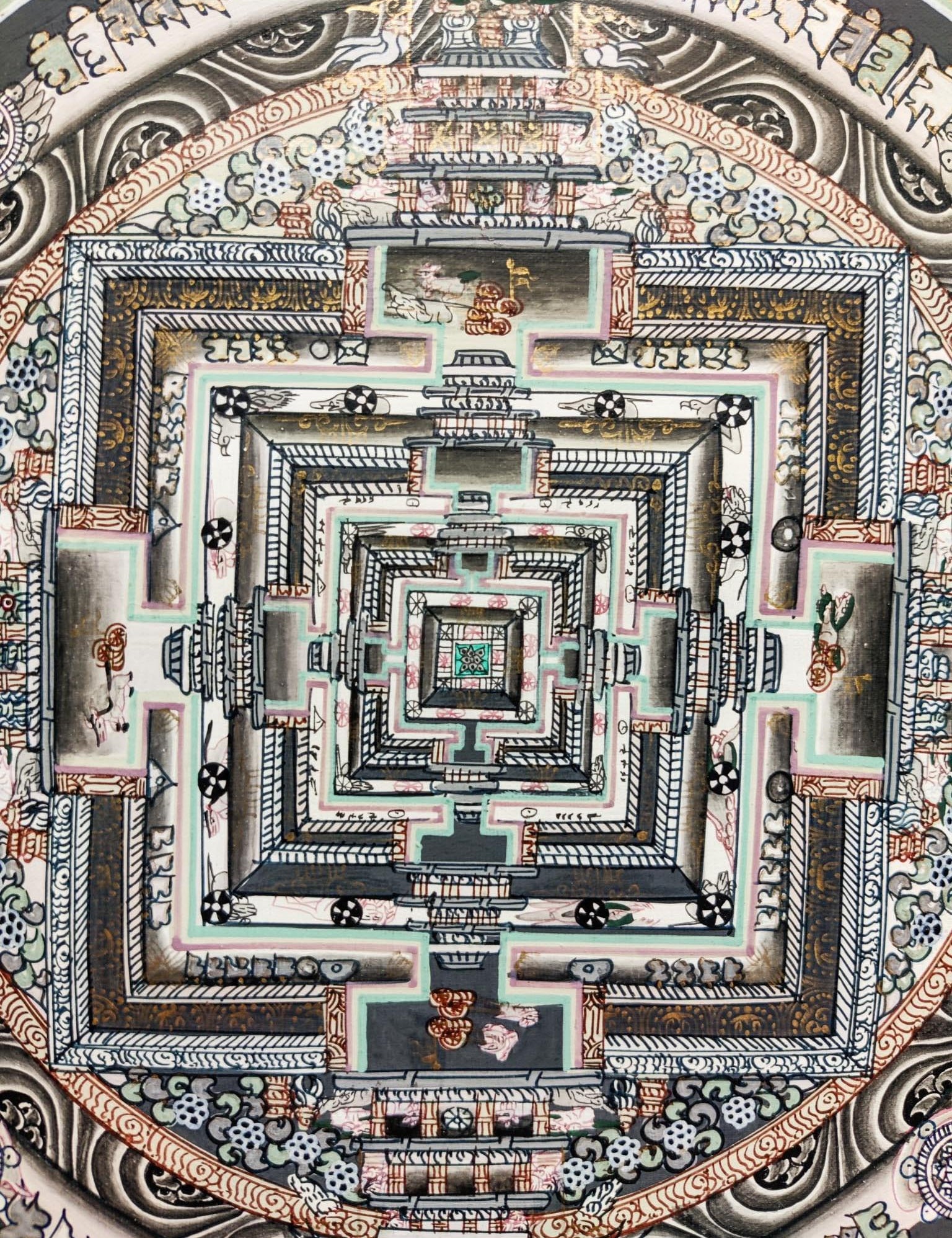 Master Quality Kalachakra Mandala Thangka Art 