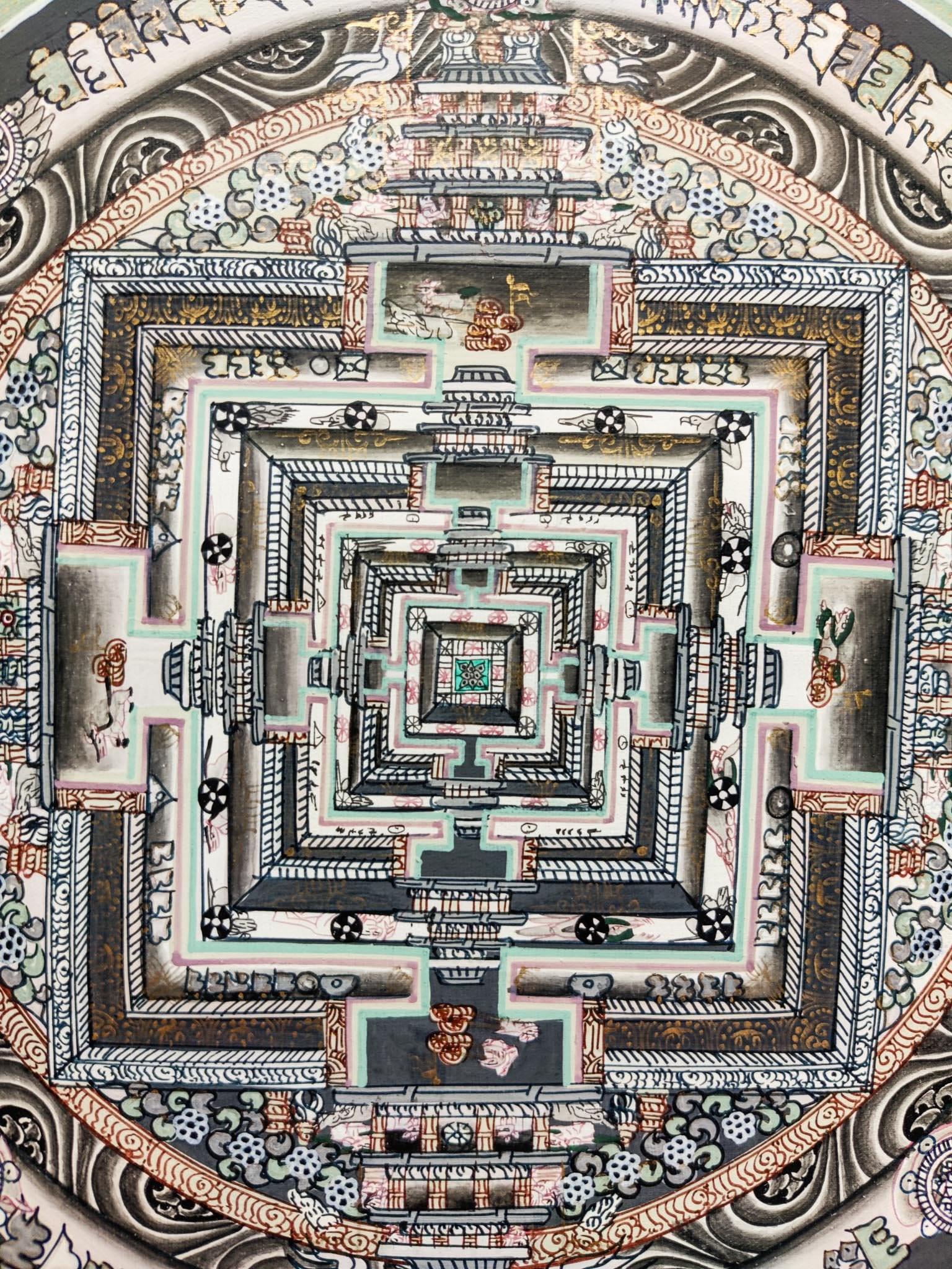 Master Quality Kalachakra Mandala Thangka Art 