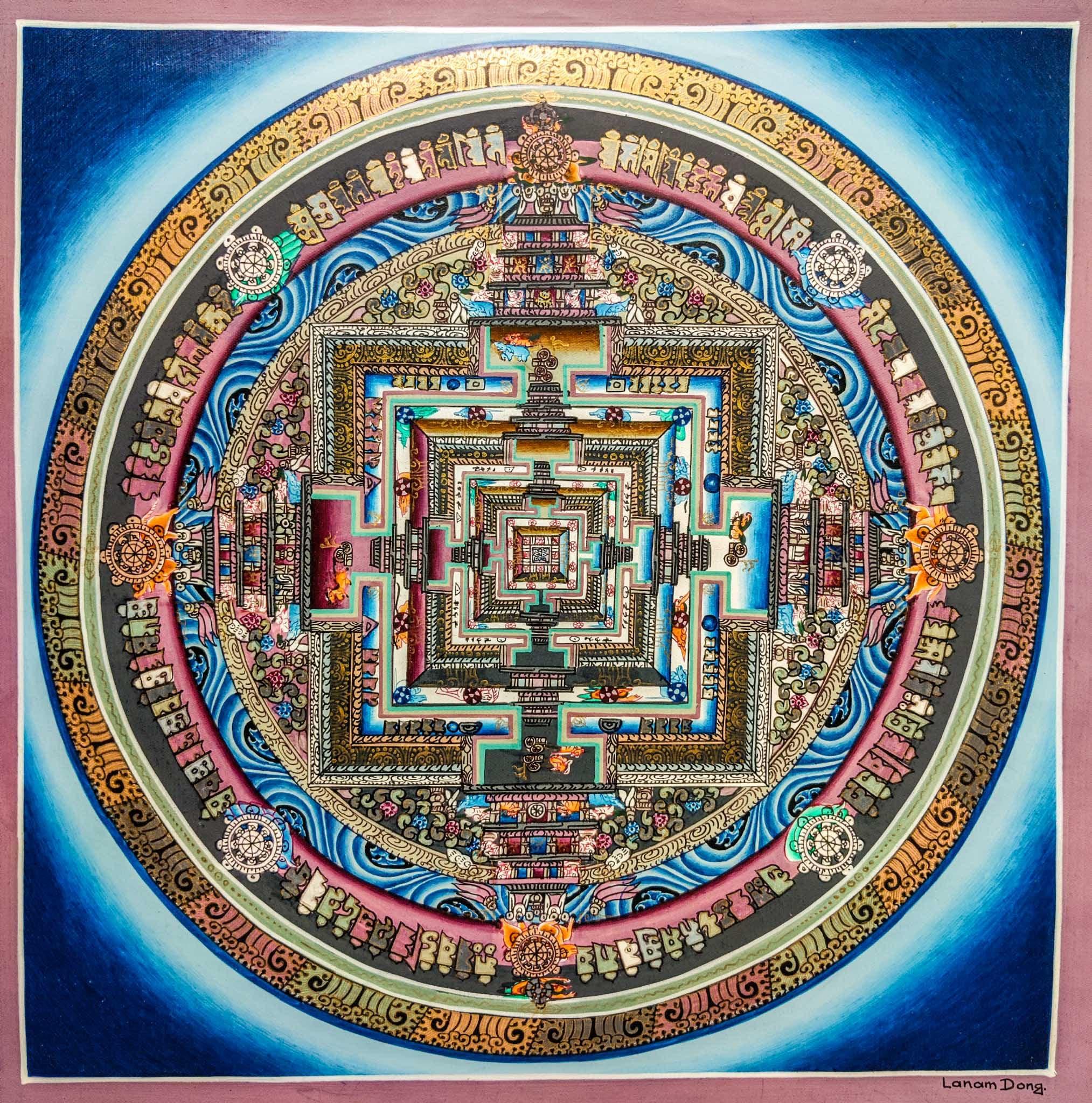 Blue Kalchakara Mandala