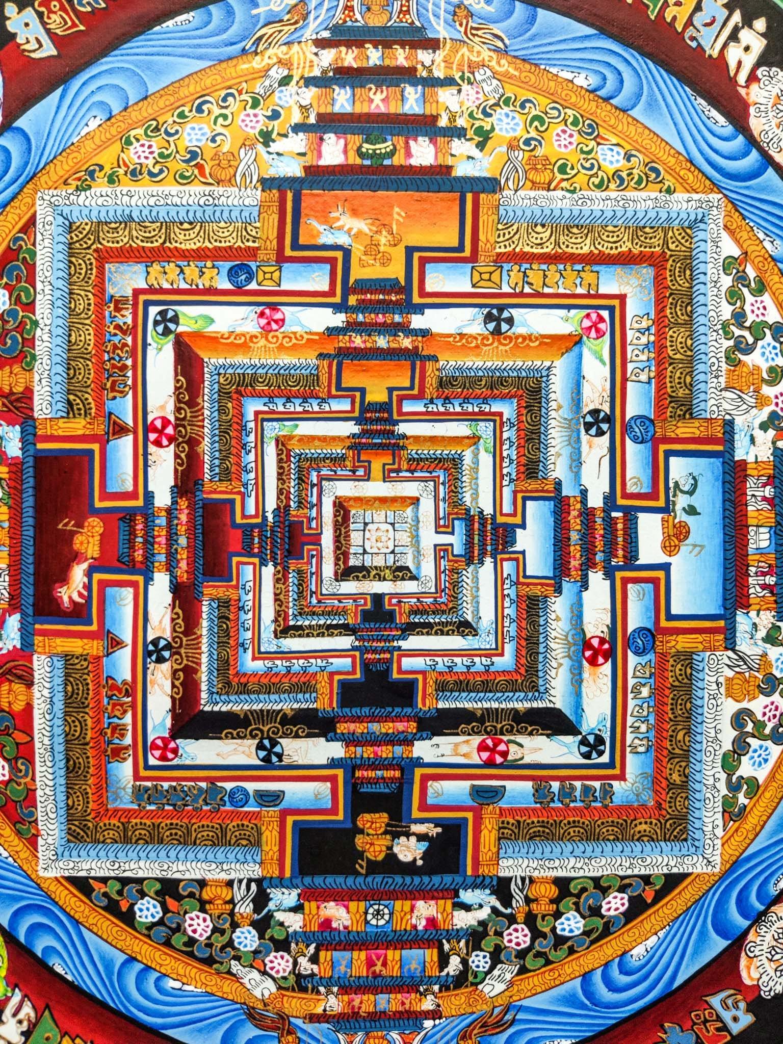 Sun Rise Energy Tibetan Kalchakra Mandala Painting