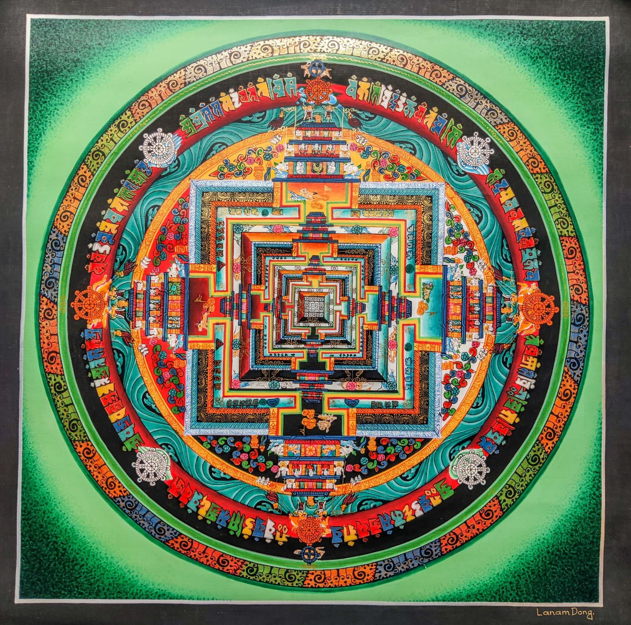 Sacred Green Kalachakra Mandala
