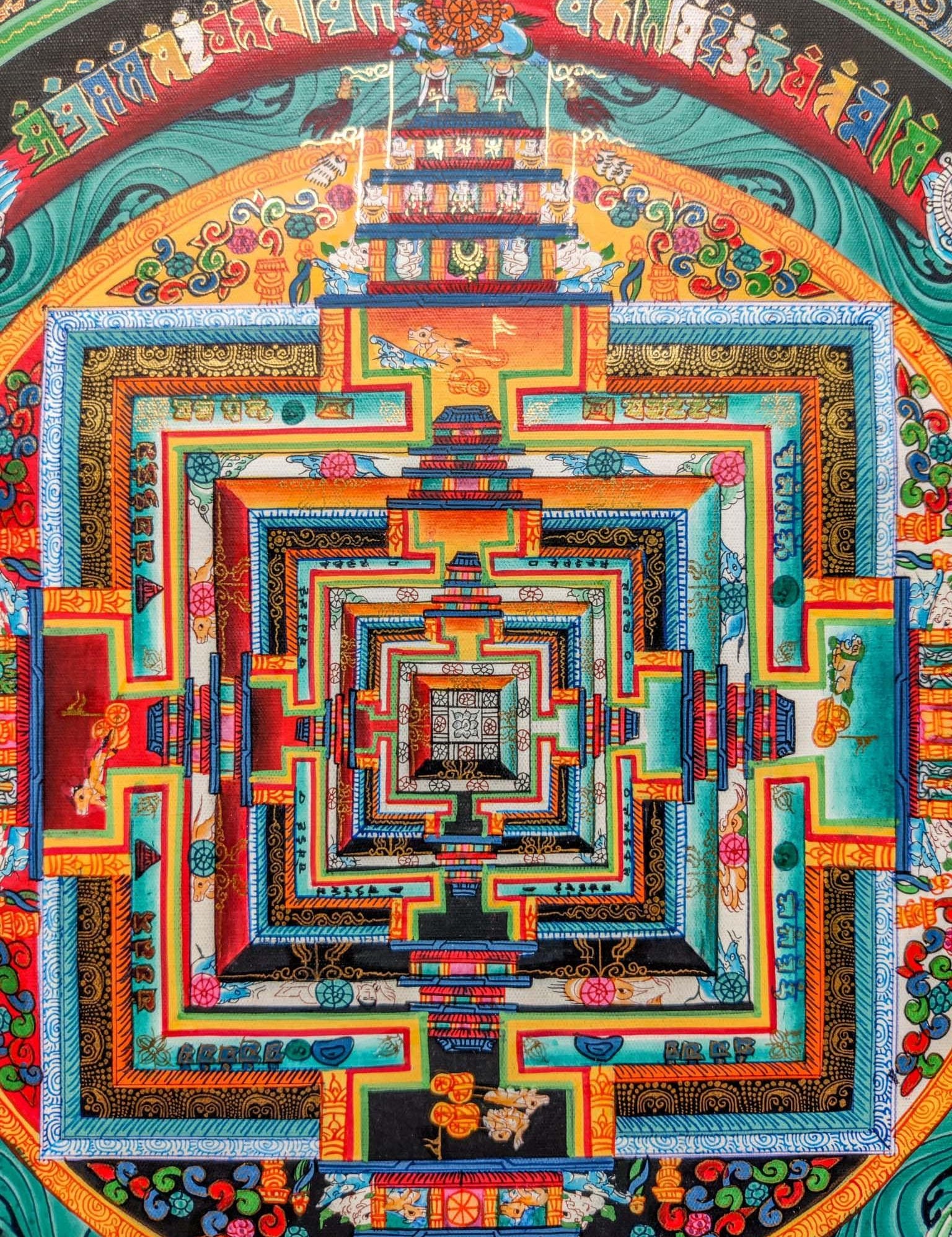 Sacred Green Kalachakra Mandala