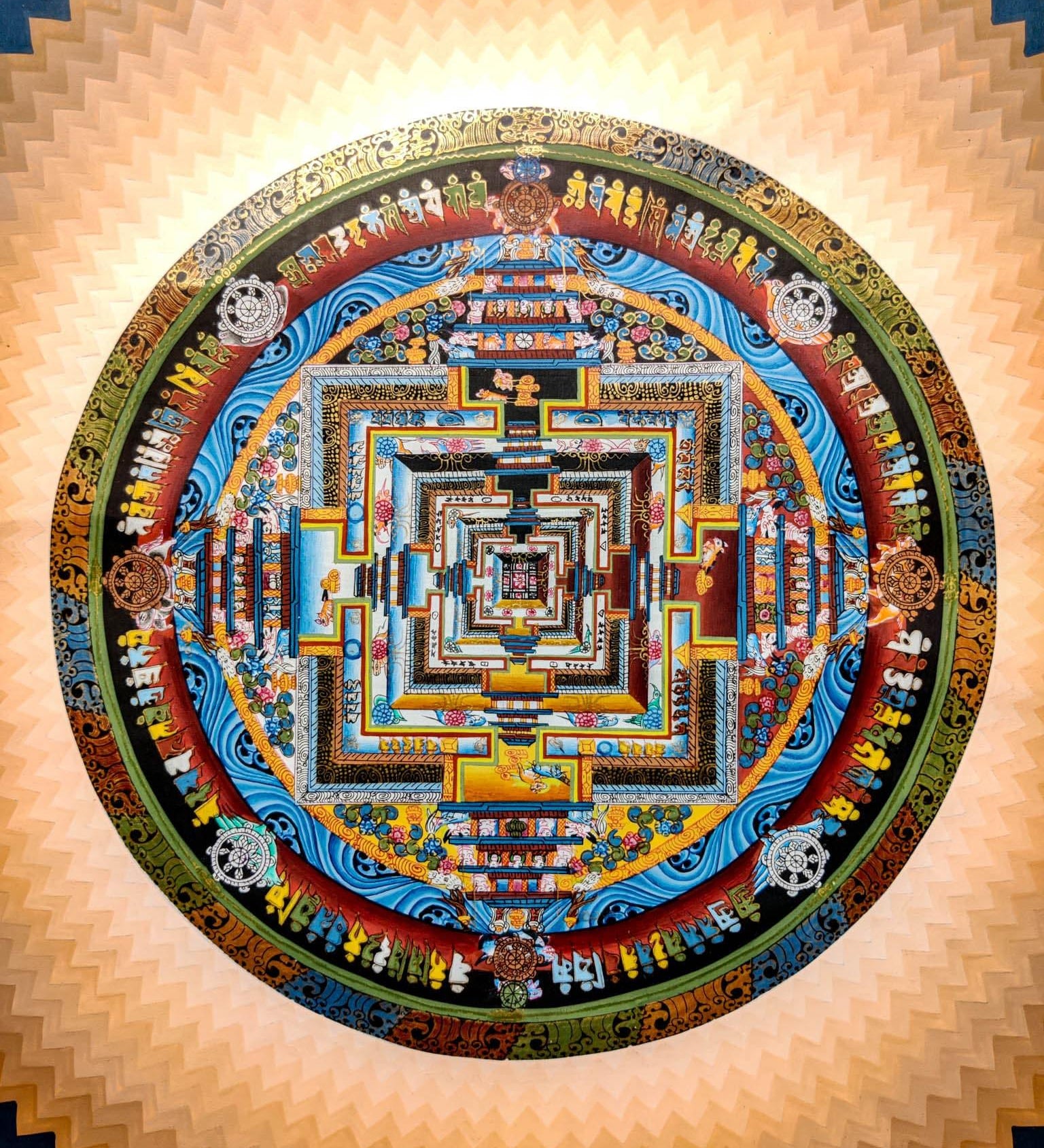 Kalachakra Mandala Thangka hand painted