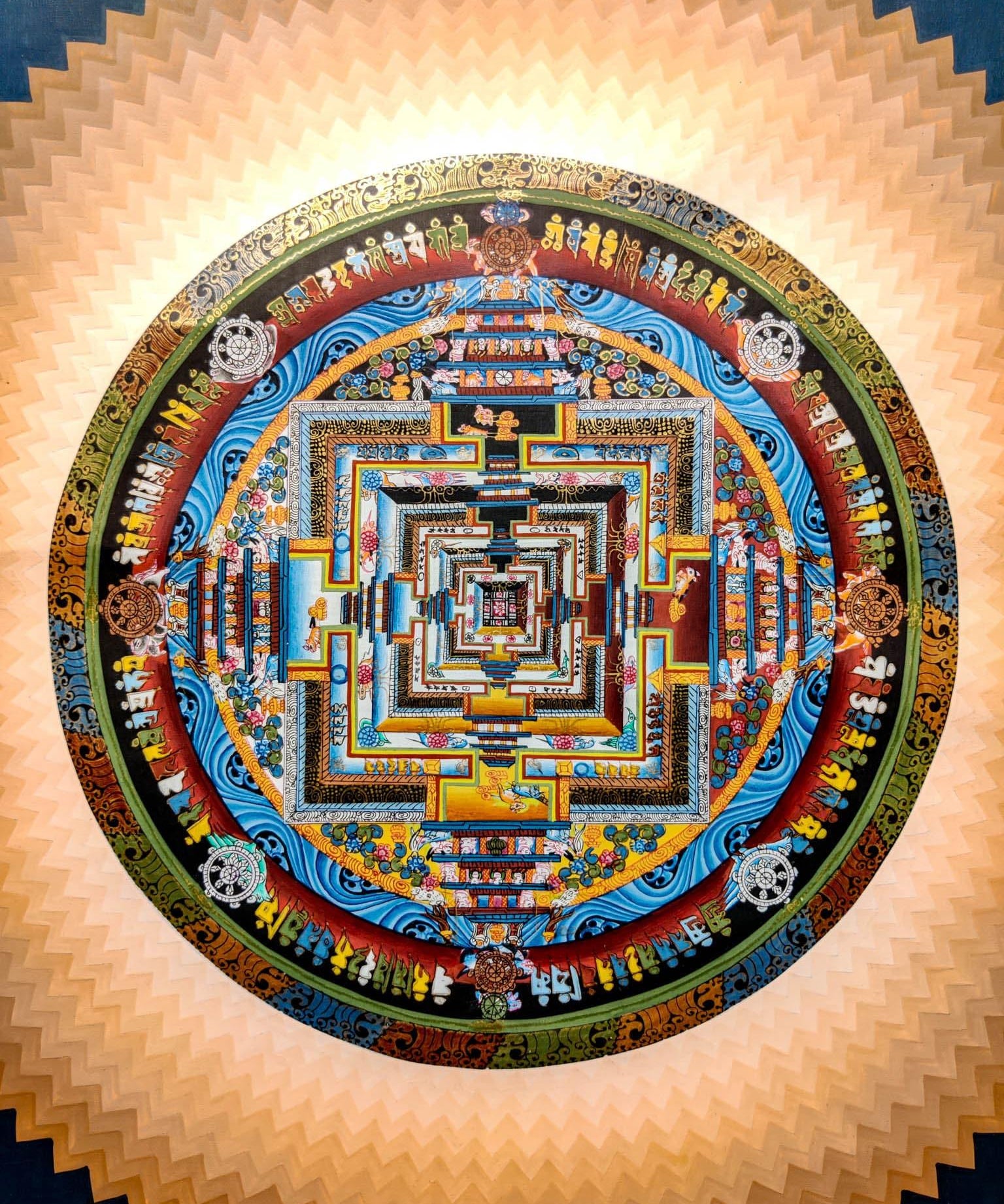 Kalachakra Mandala Thangka hand painted