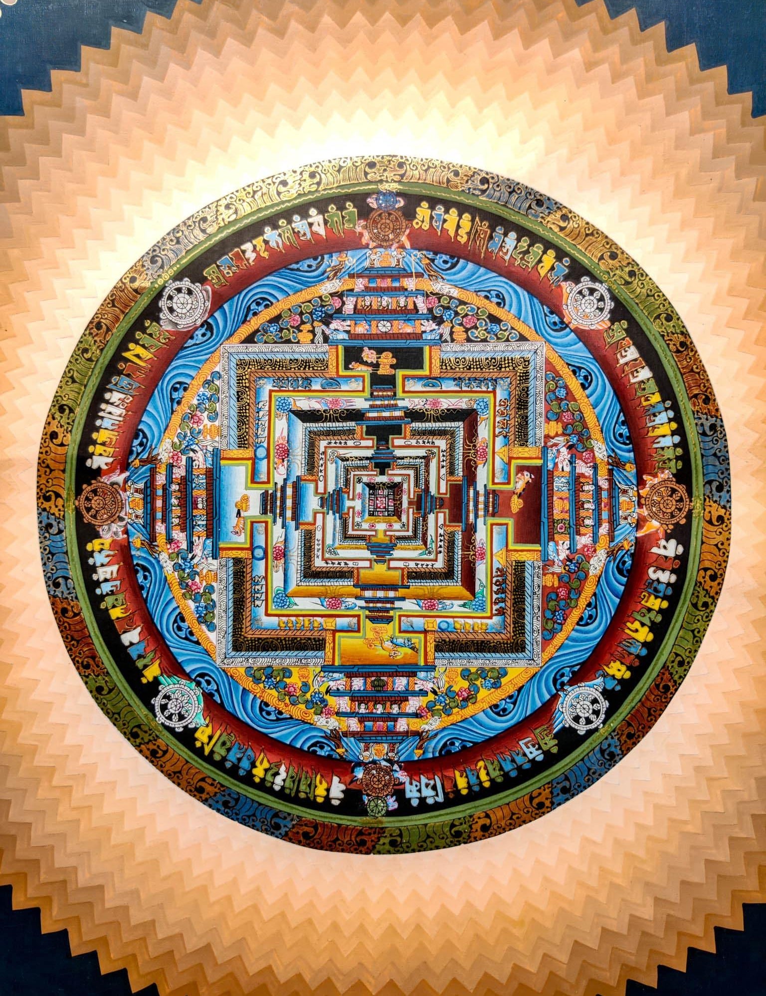 Kalachakra Mandala Thangka hand painted