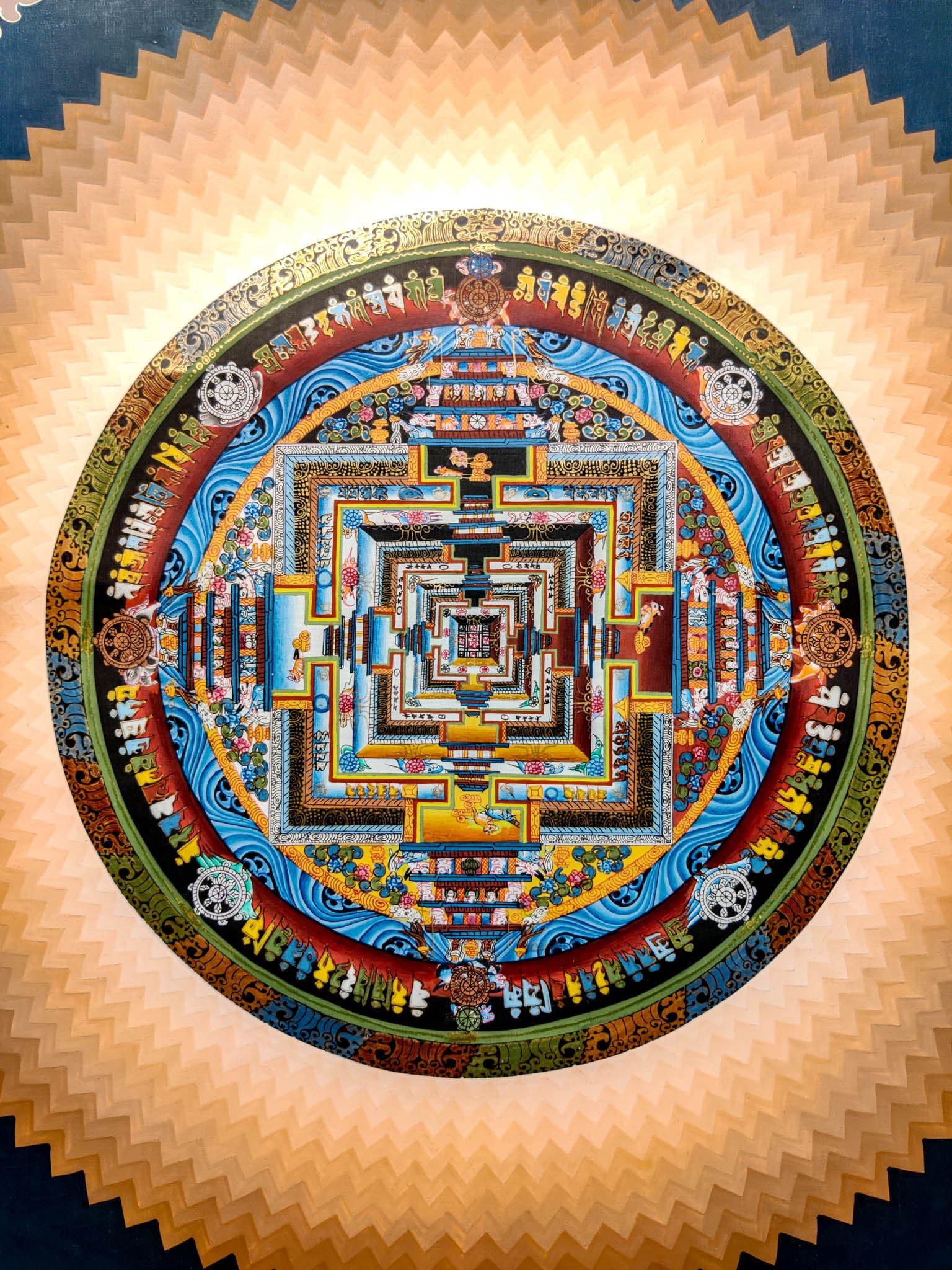 Kalachakra Mandala Thangka hand painted
