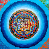 Spiritual high-quality Kalachakra Mandala thangka art.