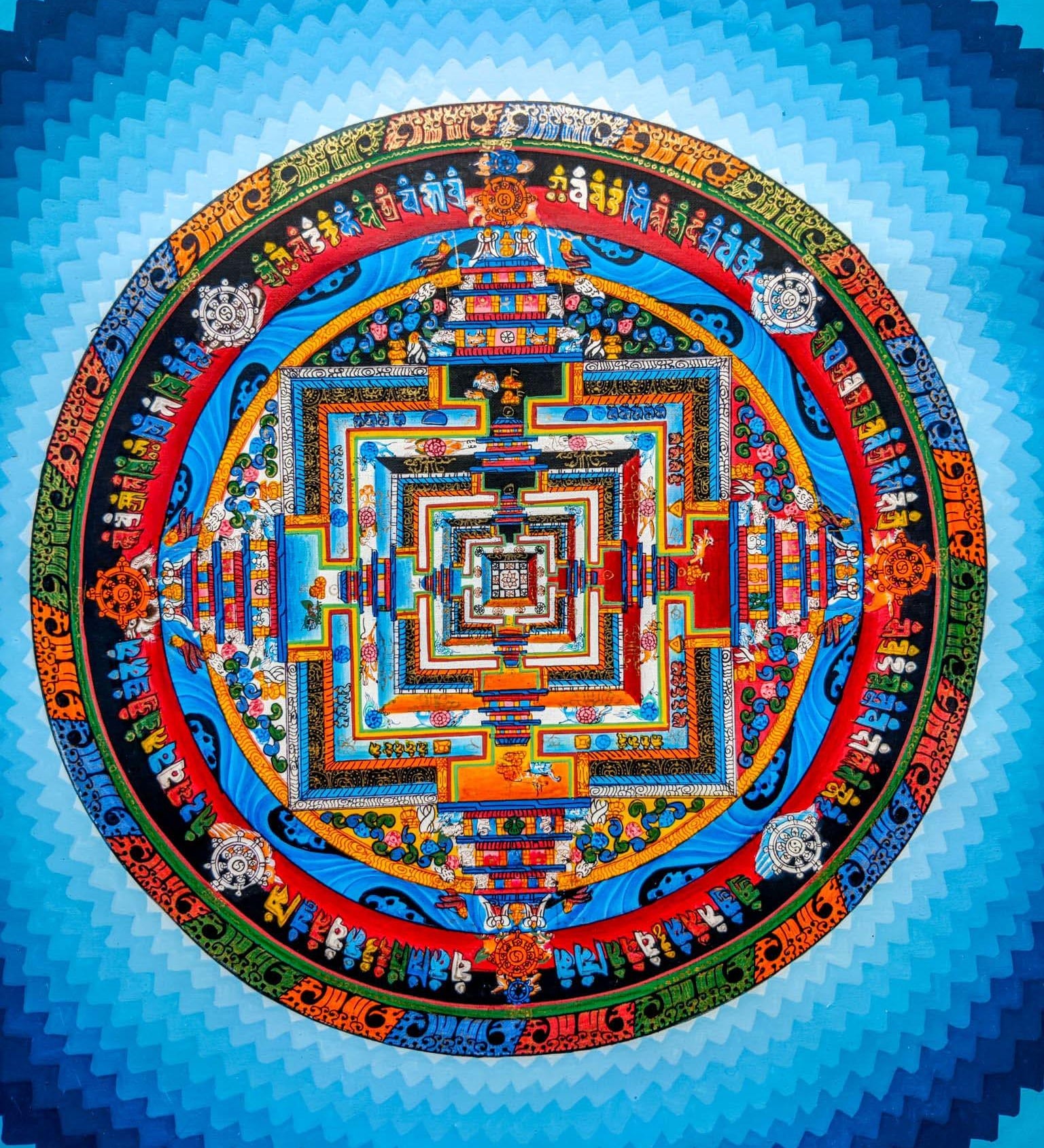 Blue Kalachakra Mandala - Himalayas Shop