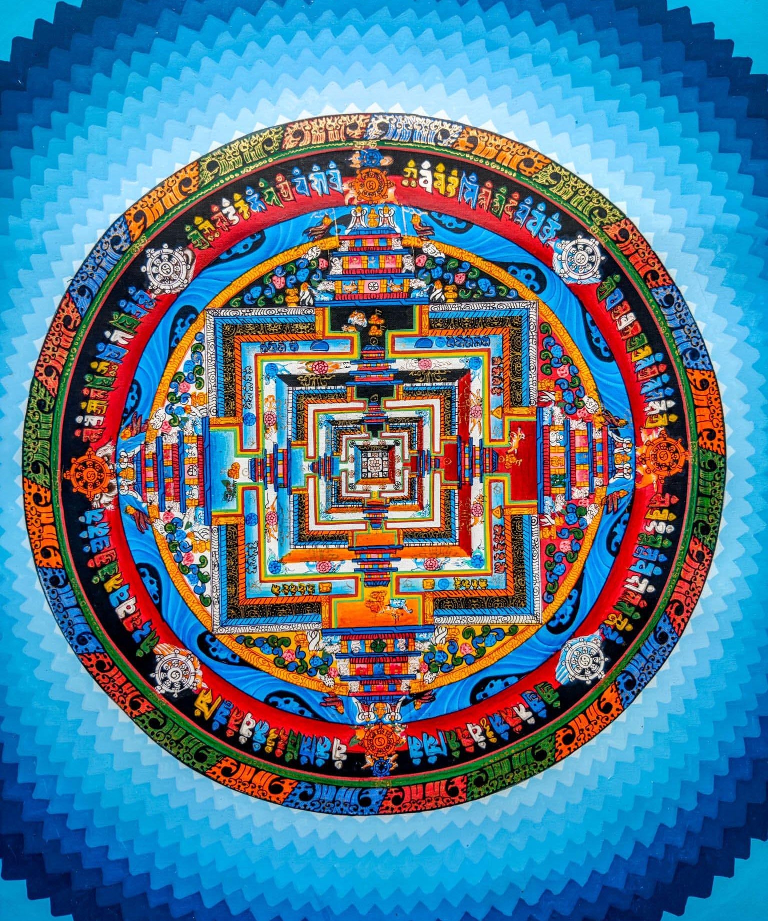 Blue Kalachakra Mandala - Himalayas Shop