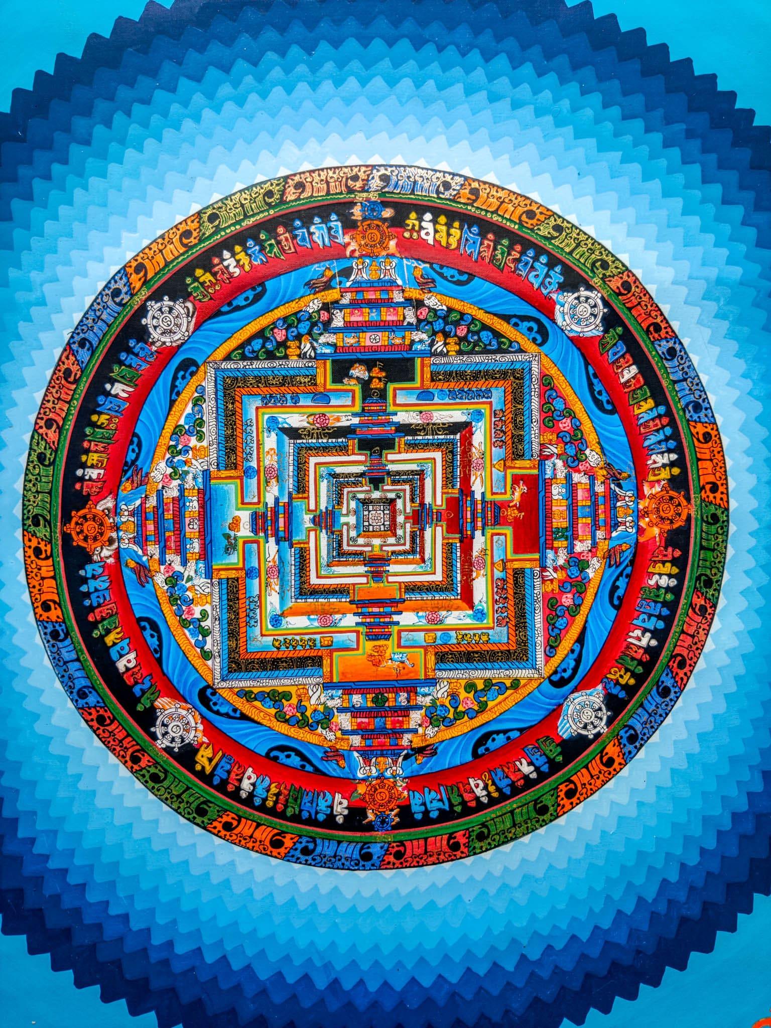 Blue Kalachakra Mandala - Himalayas Shop