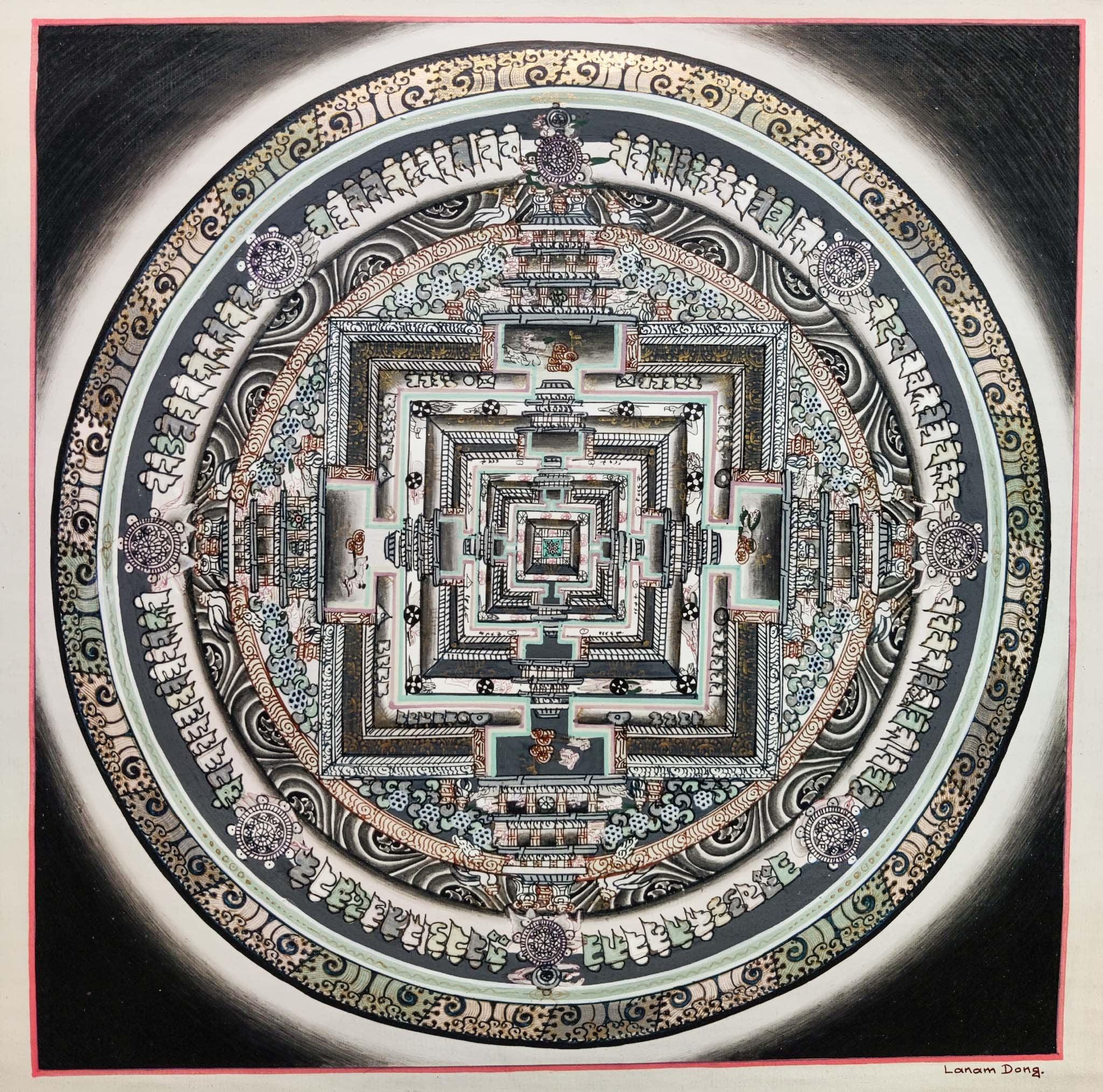 Master Quality Kalachakra Mandala Thangka Art 