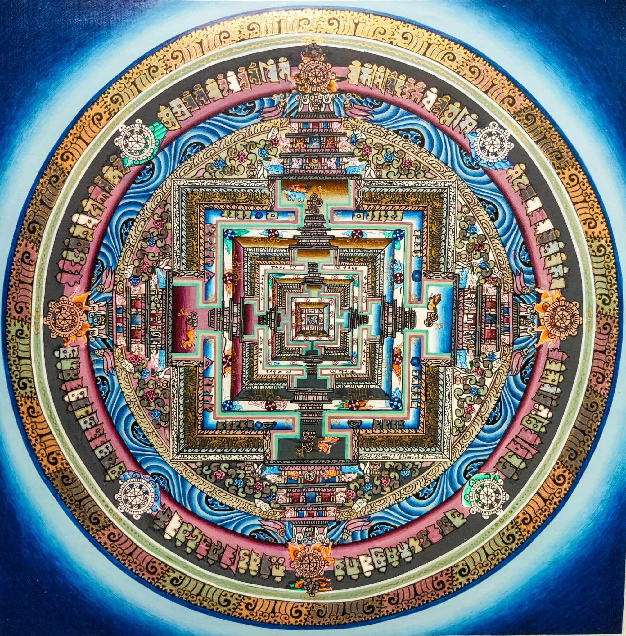 Blue Kalchakara Mandala