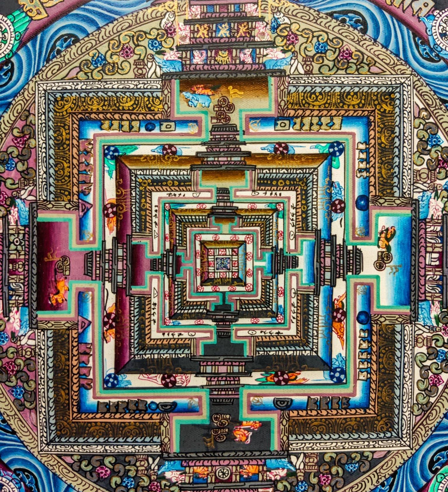 Blue Kalchakara Mandala