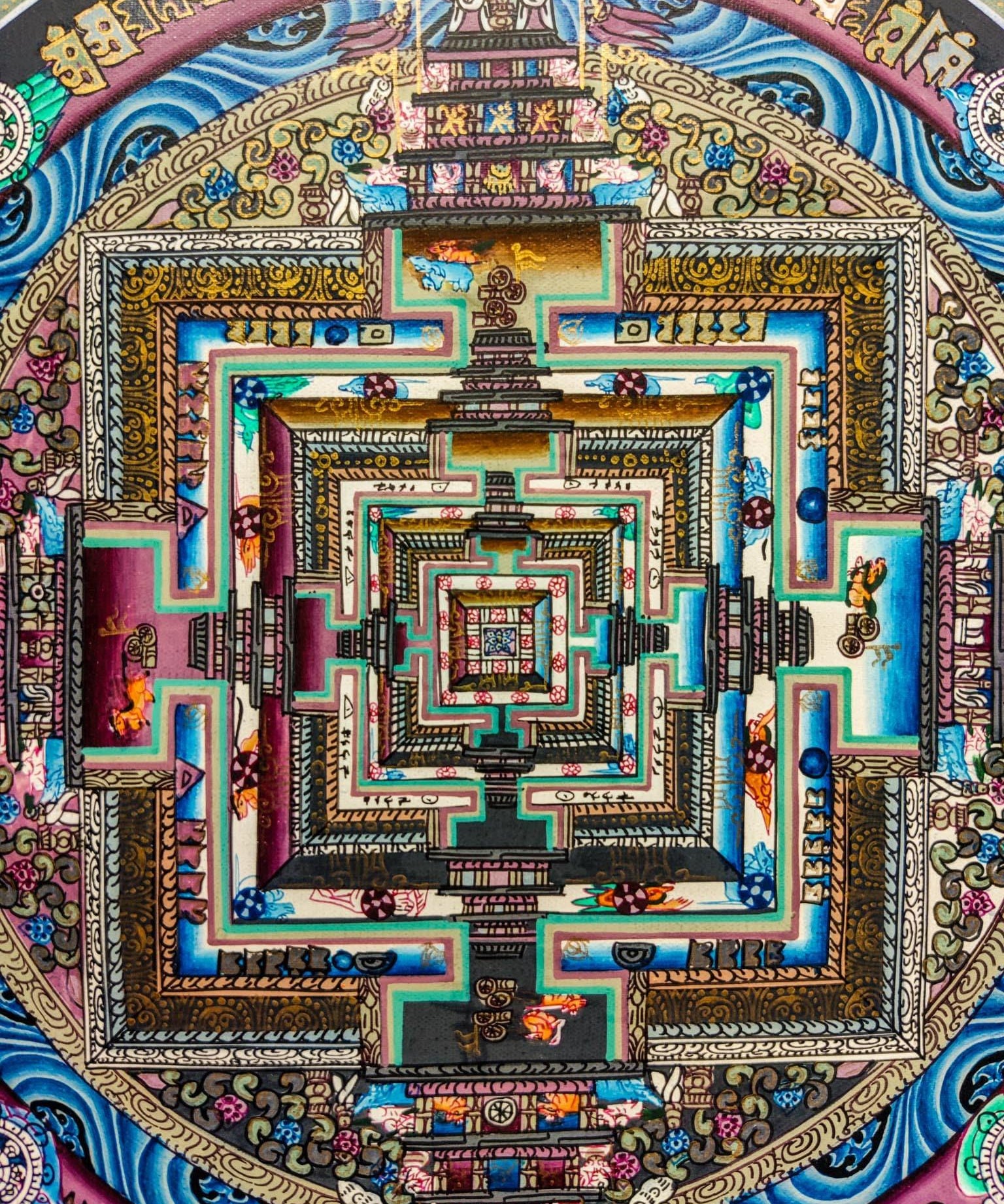 Blue Kalchakara Mandala