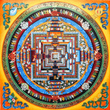 Sun Rise Energy Tibetan Kalchakra Mandala Painting