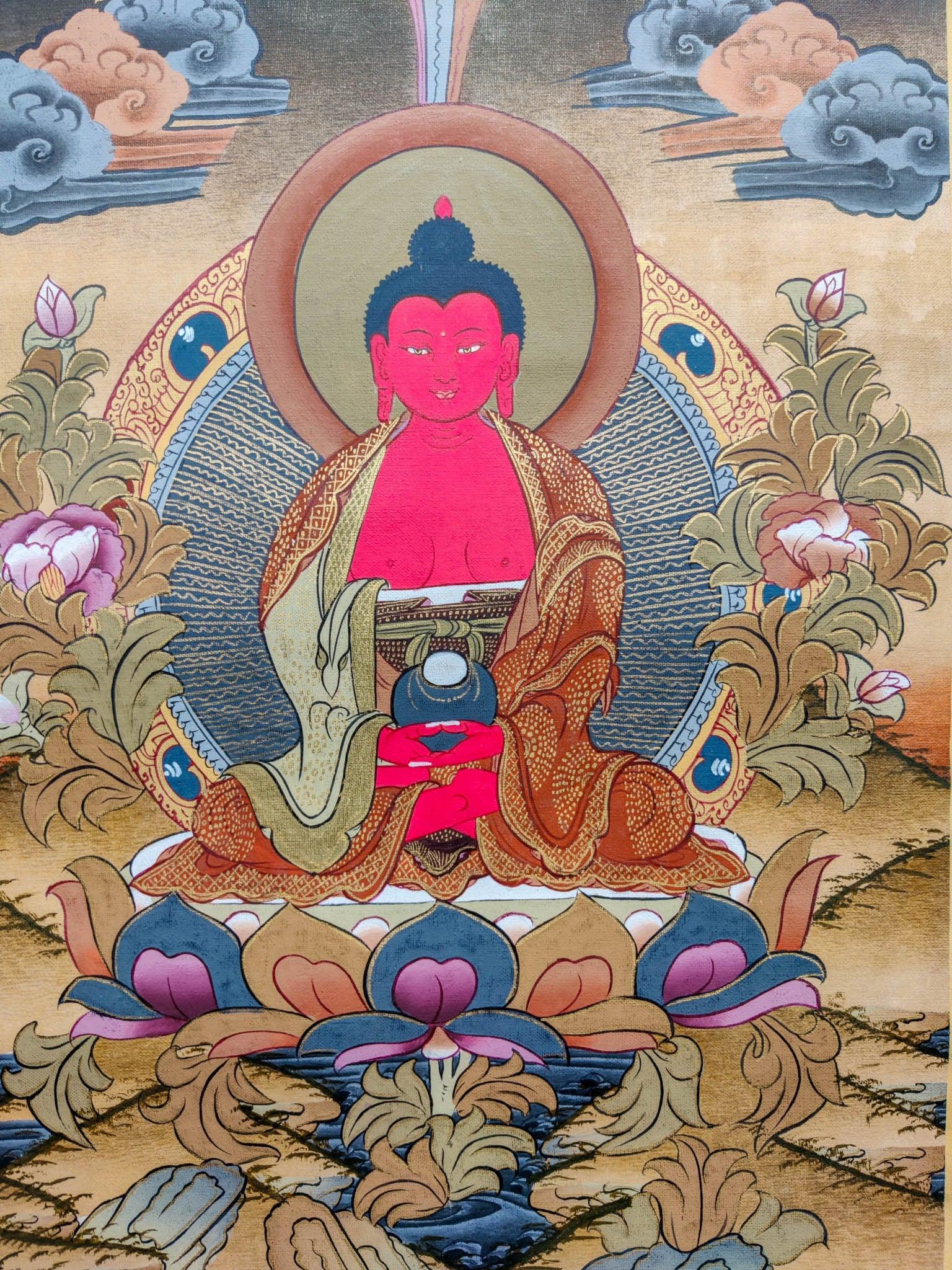 High quality Amitabha Buddha Thangka Art 