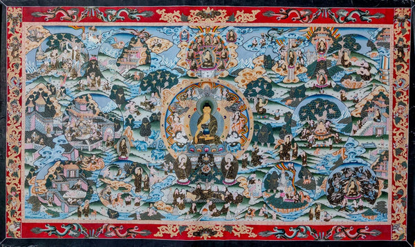 Detailed Buddha's Life of Shakyamuni Thangka art