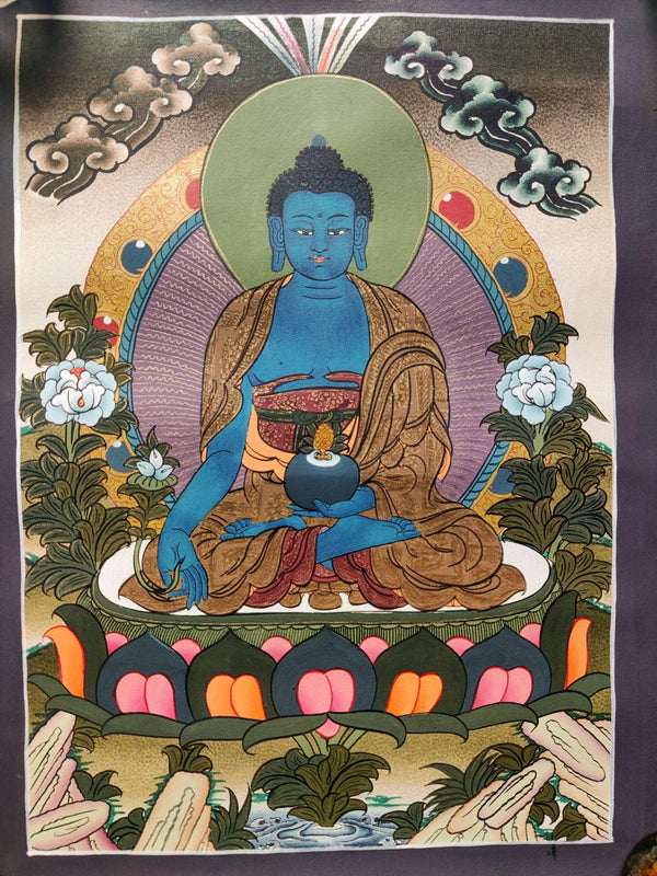Bhaisajyaguru Buddha Thangka Painting