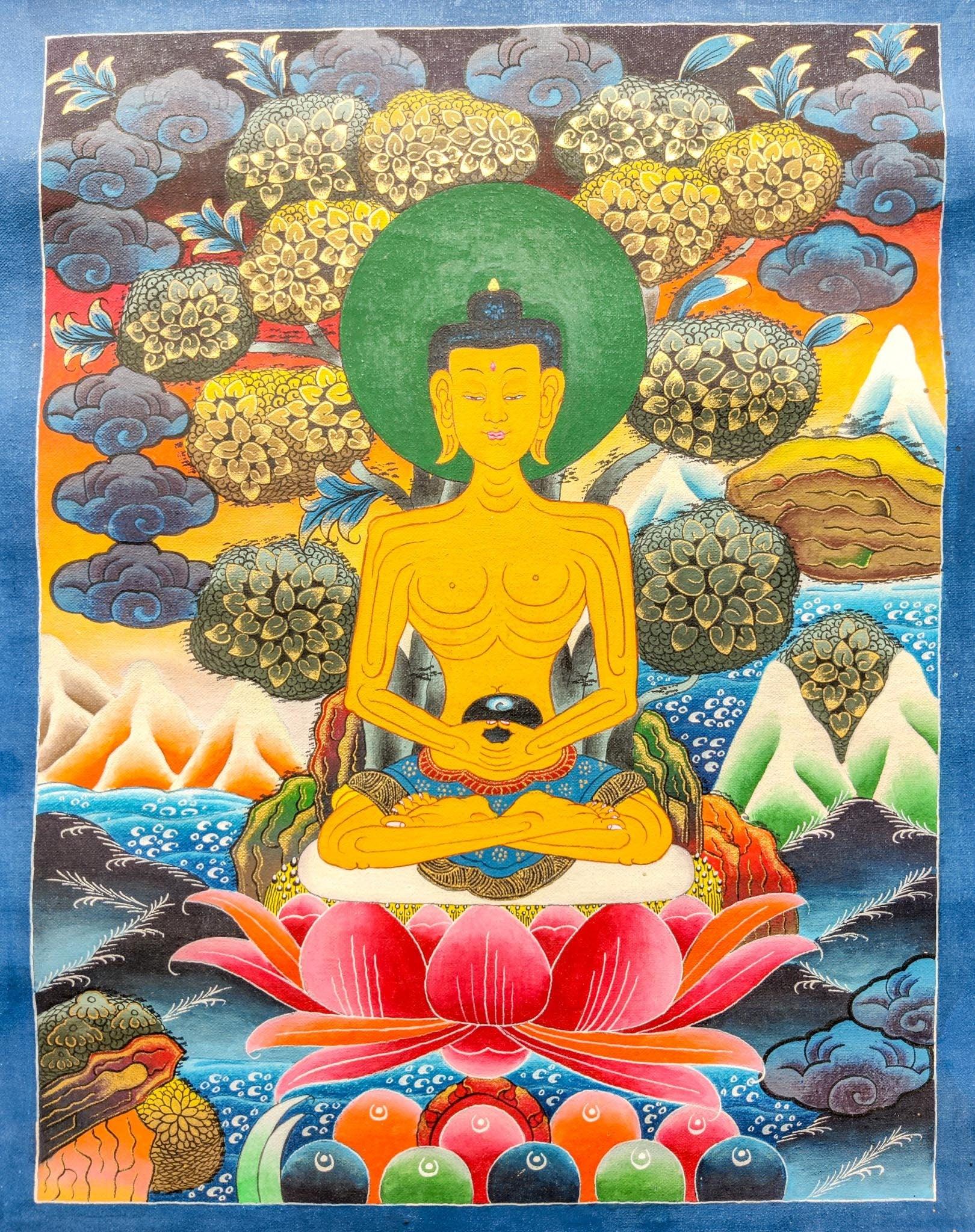 Authentic Shakyamuni Buddha Thangka art 