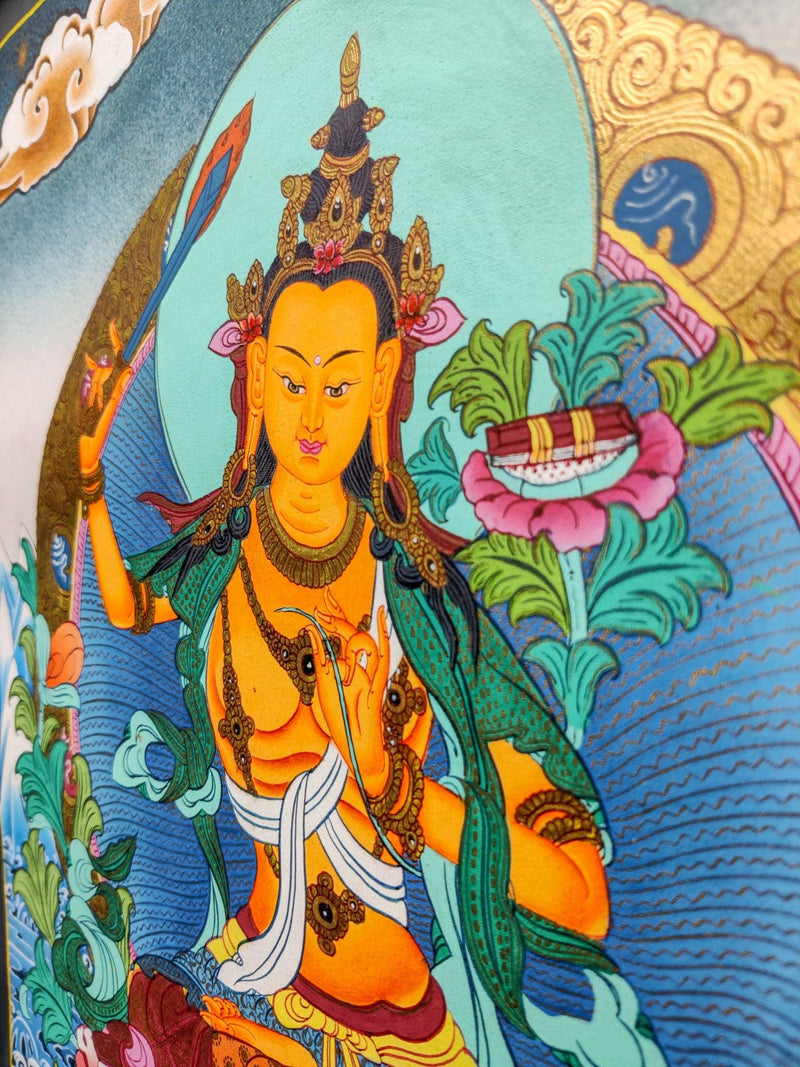 Manjushri Thangka art side view
