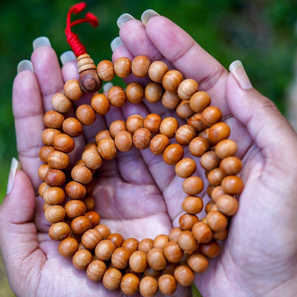 Sandalwood Mala (108 Beads on Cotton Thread)