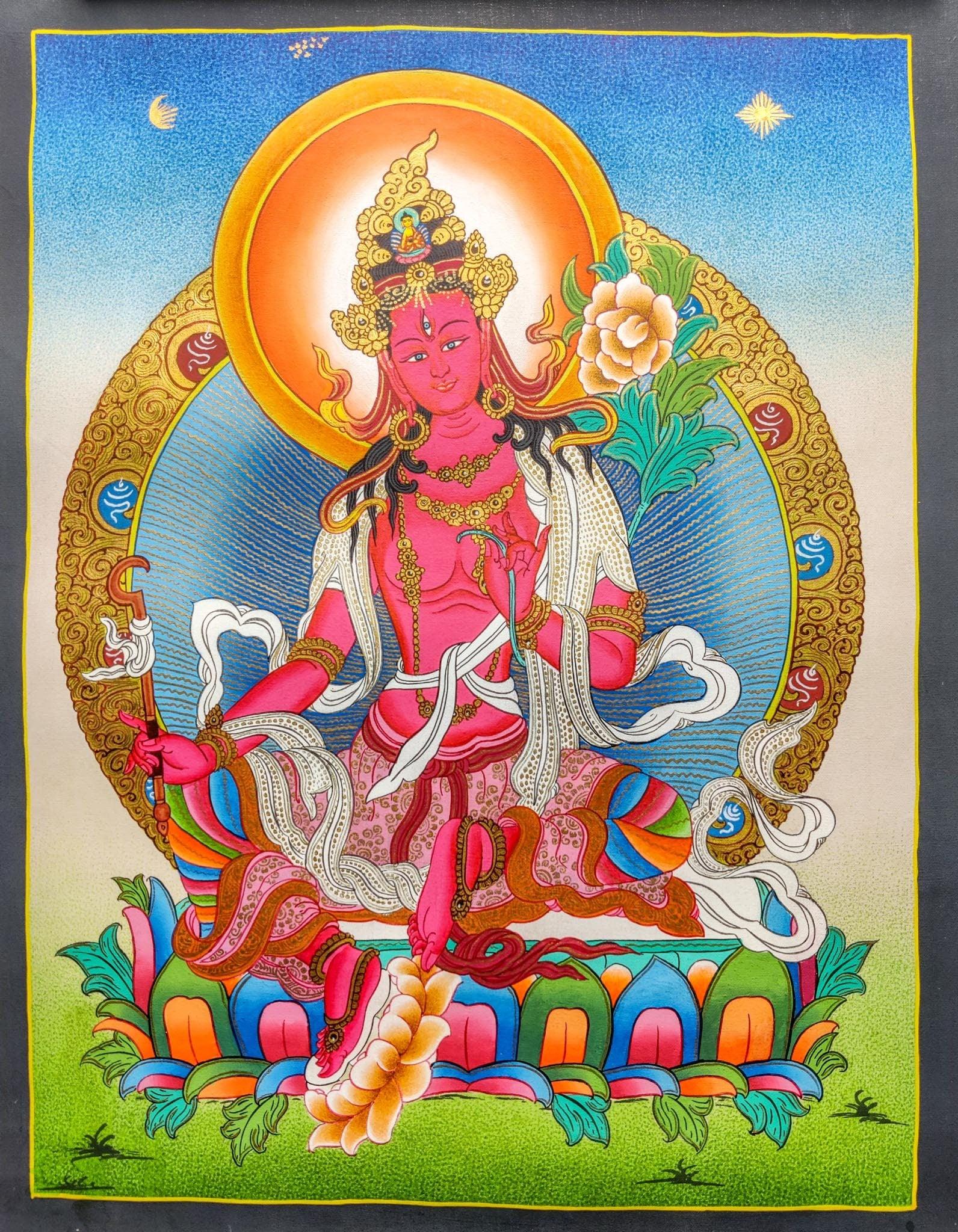 Authentic Red Tara Thangka art